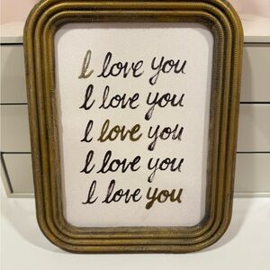 Hobby Lobby “I Love You” Framed Art